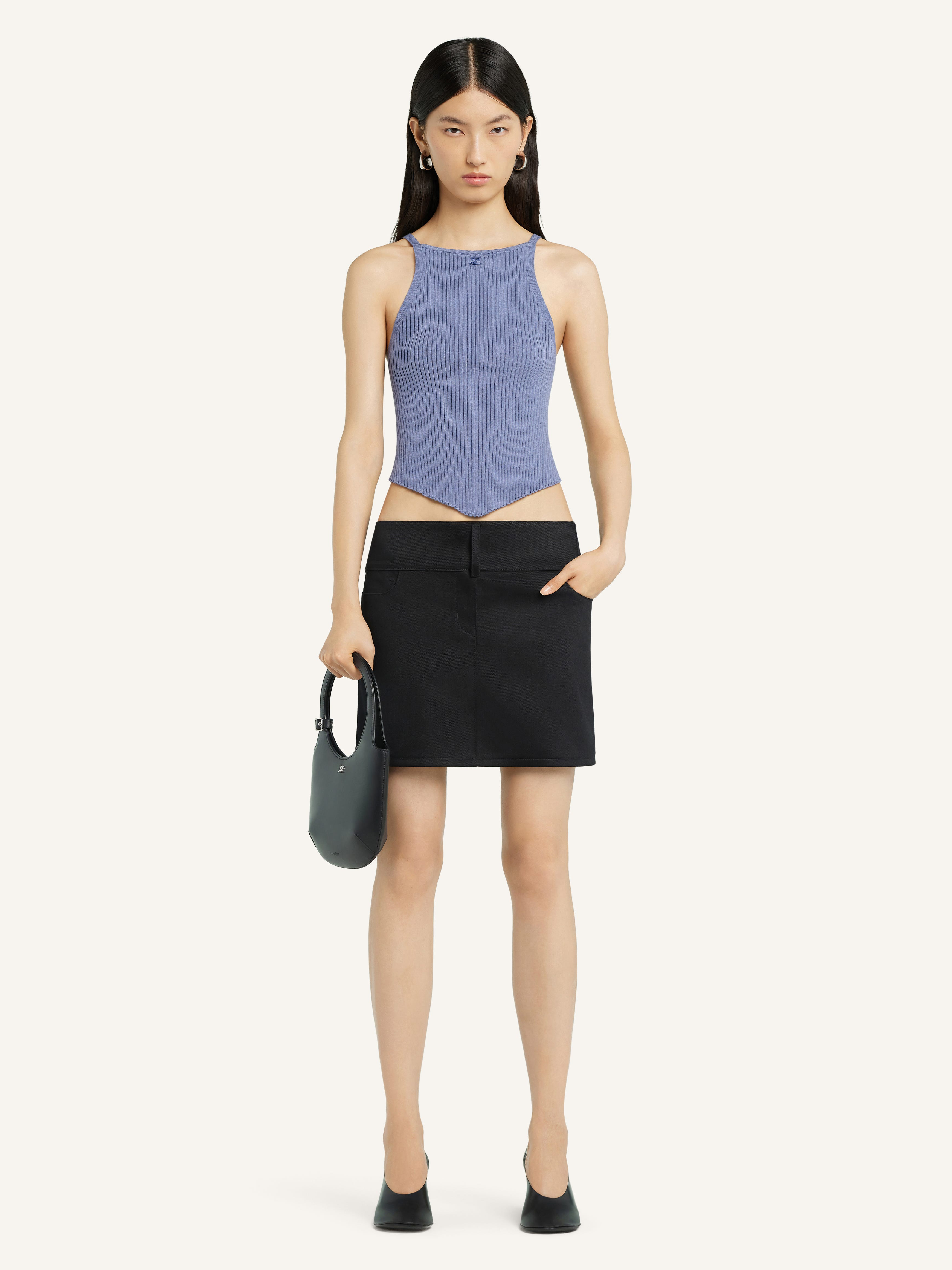 POINTY RIB KNIT TANK TOP - 2
