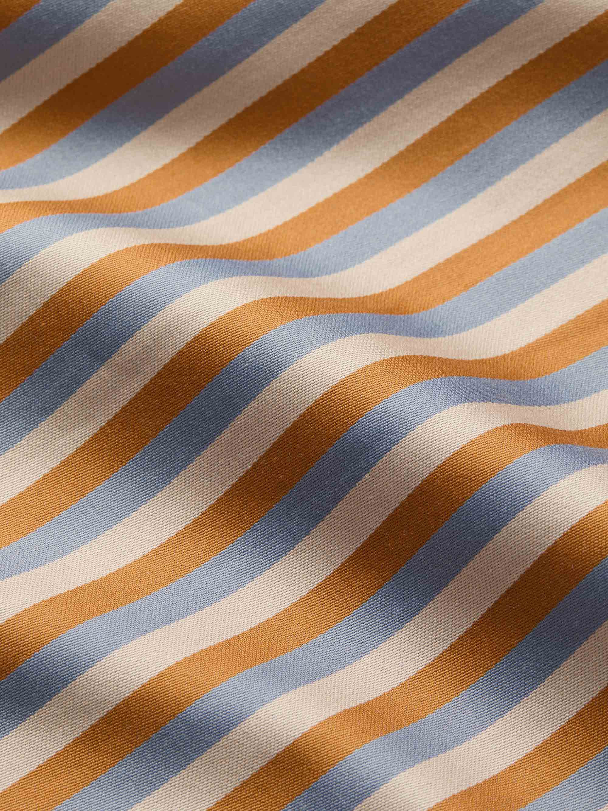 Men's Classic Fit Boxers Wellington Cotton Brown and Blue Multicolor Stripe - 6