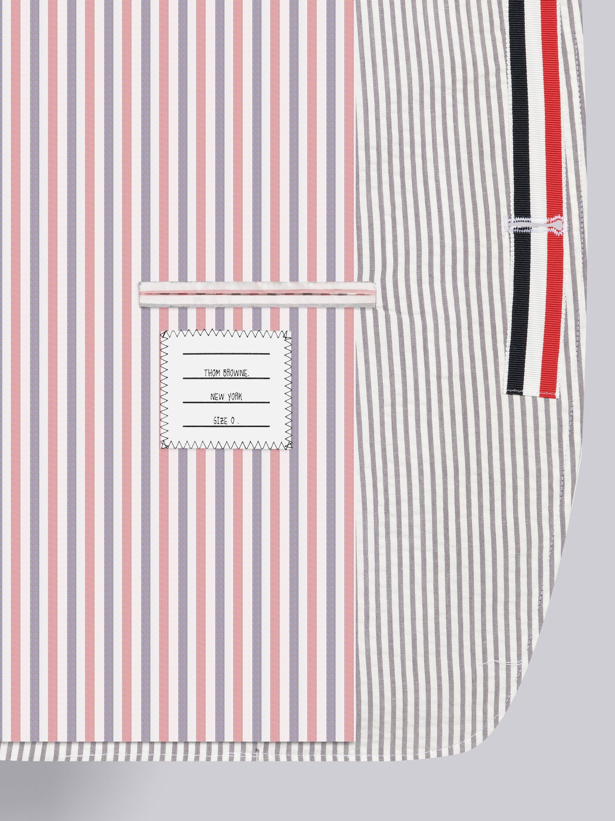 Seersucker Grosgrain Placket Sport Coat - 6