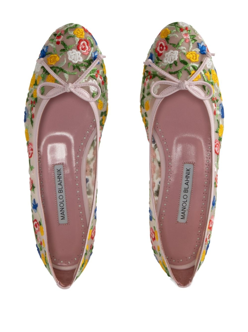 embroidered floral ballerina shoes - 3