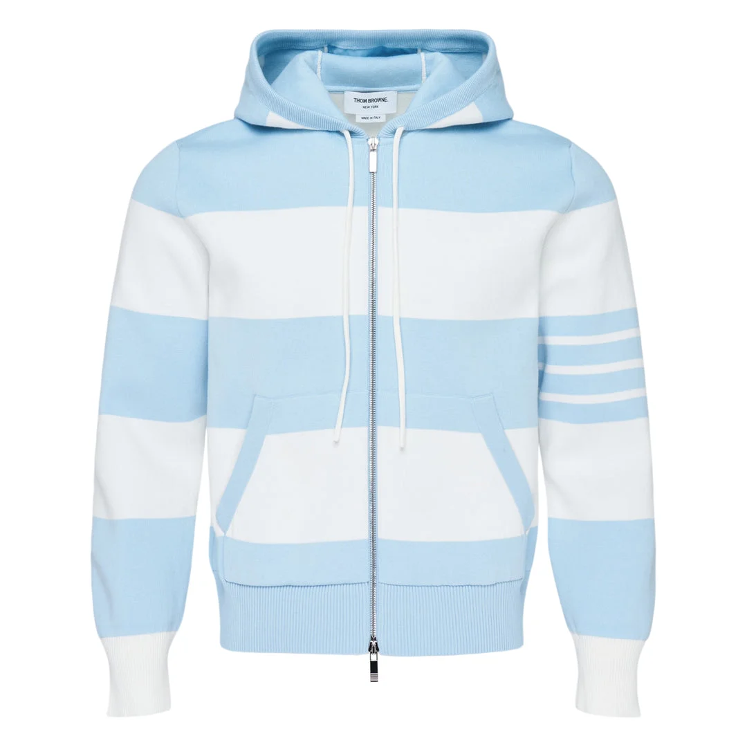 Rugby Stripe Zip Hoodie - 1