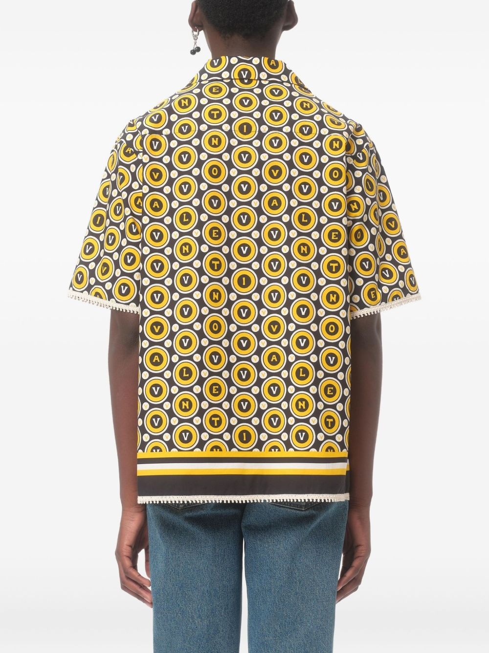 COTTON POPLIN BOWLING SHIRT WITH BULLES ROYALES PRINT - 5