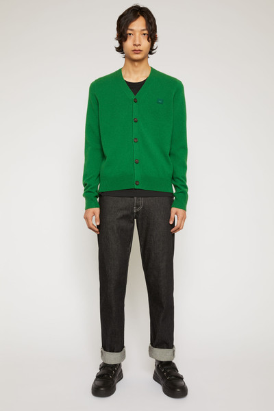 Acne Studios V-neck wool cardigan deep green outlook