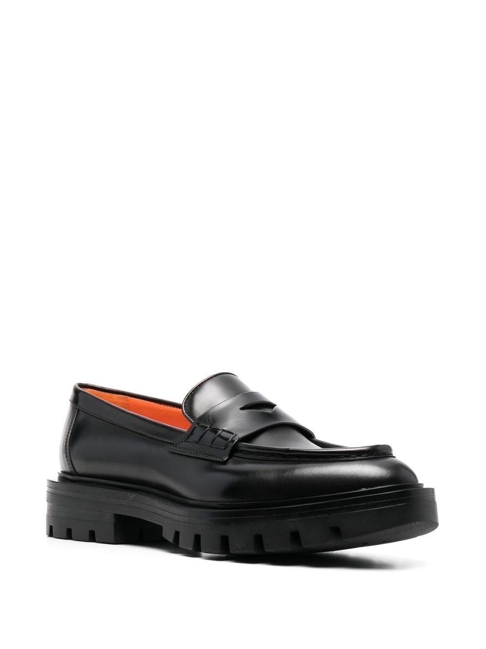ridged-rubber sole loafers - 2