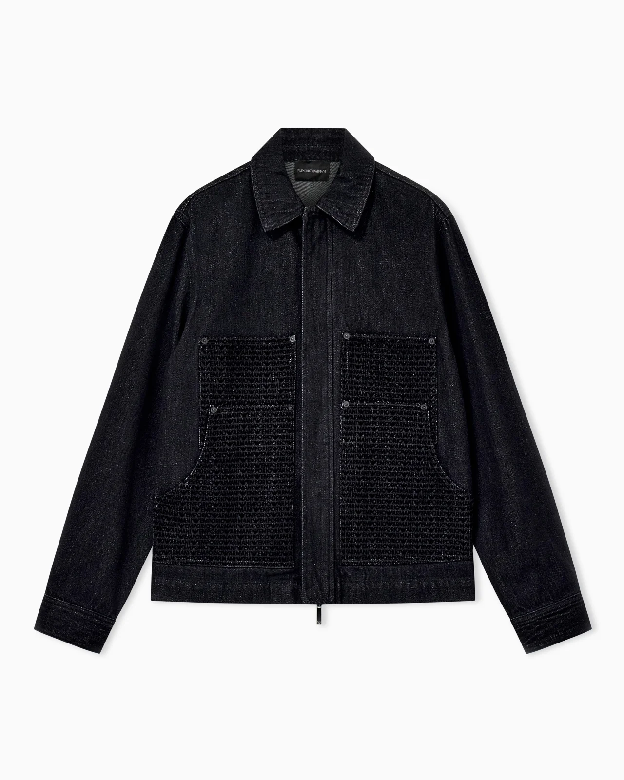 DENIM JACKET WITH FLOCKED LETTERING SIGNATURE CAPSULE - 1