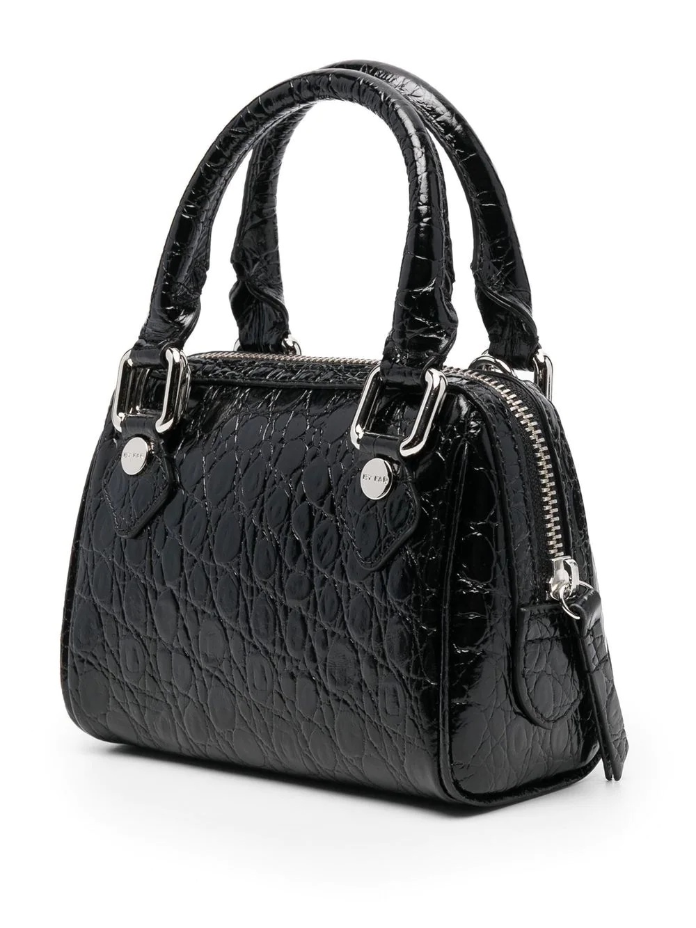 Dora croc-embossed leather tote bag - 4