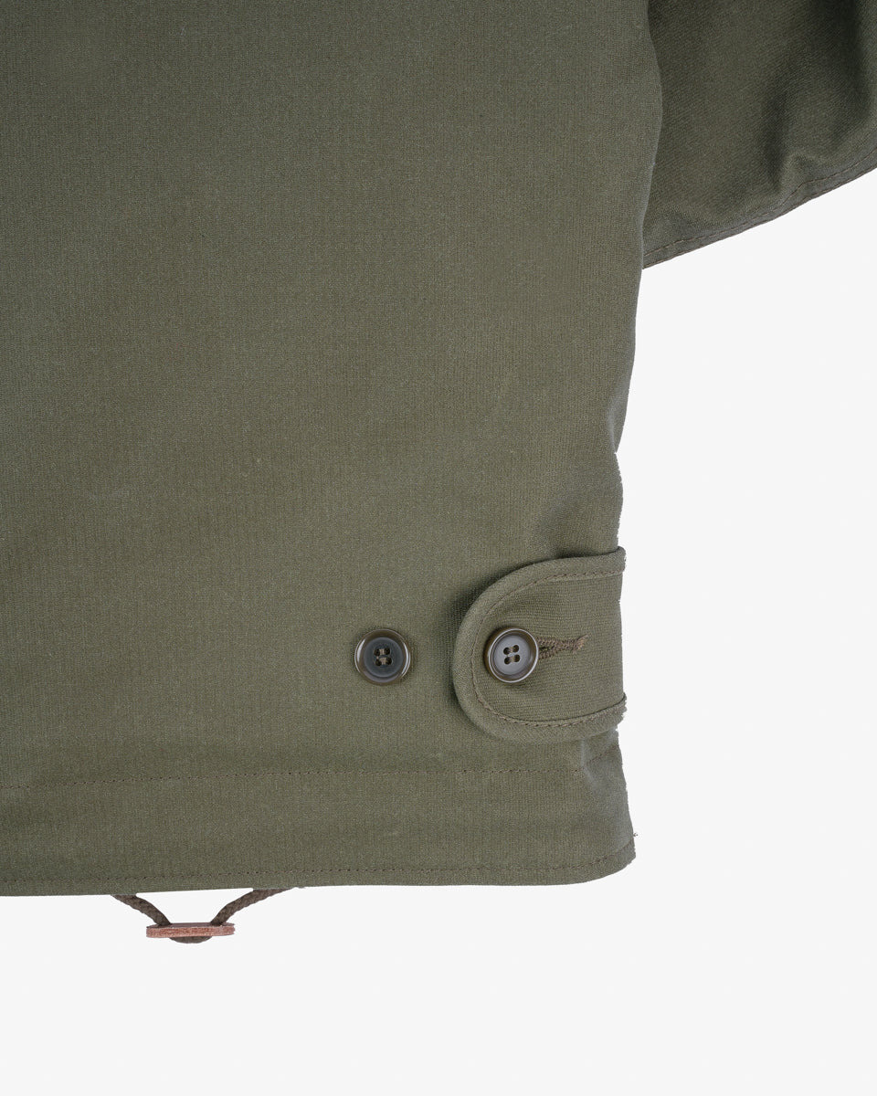 IHM-37-GRN Oiled Whipcord N1 Deck Jacket - Army Green - 8