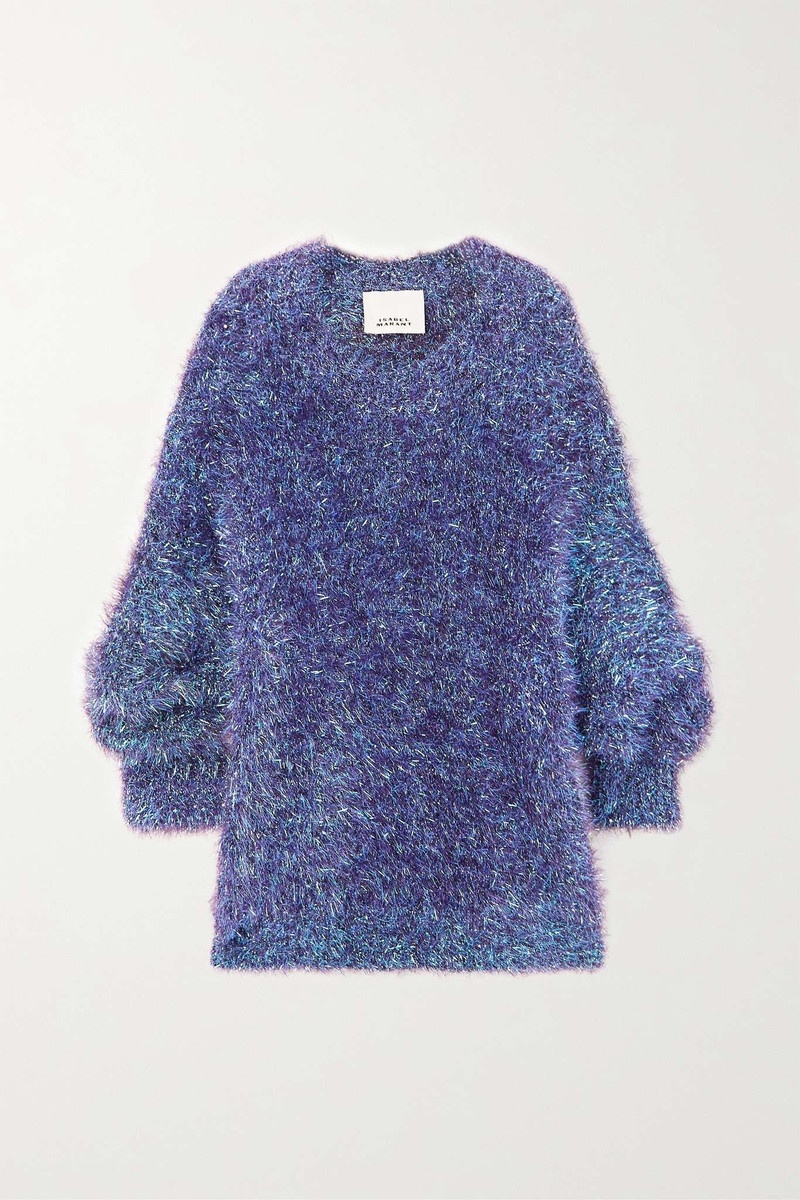Wayne oversized metallic knitted mini dress - 1