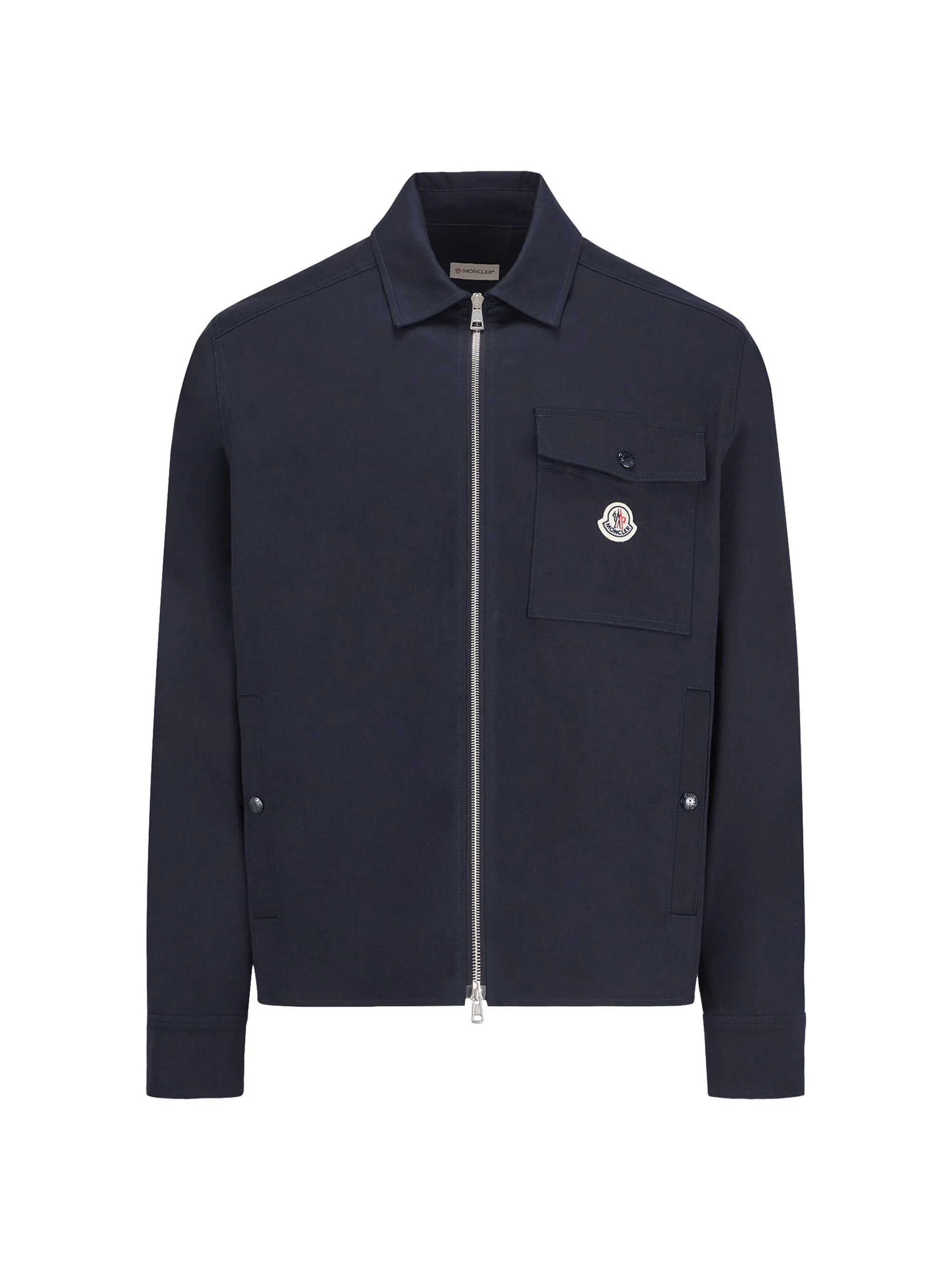 Men's Jacket in Cotton Gabardine - Navy Blue - 1