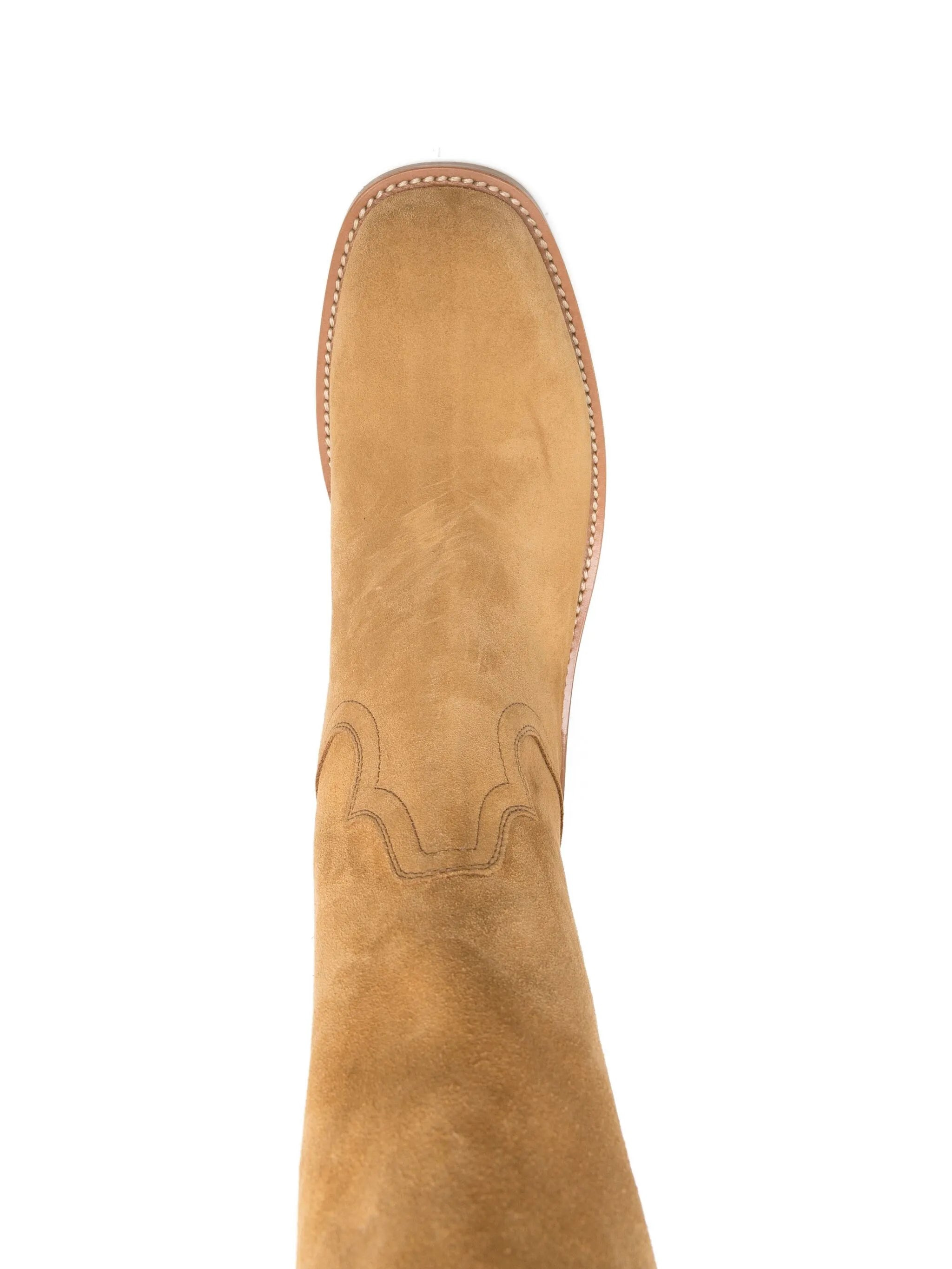 Western-style suede boots - 4