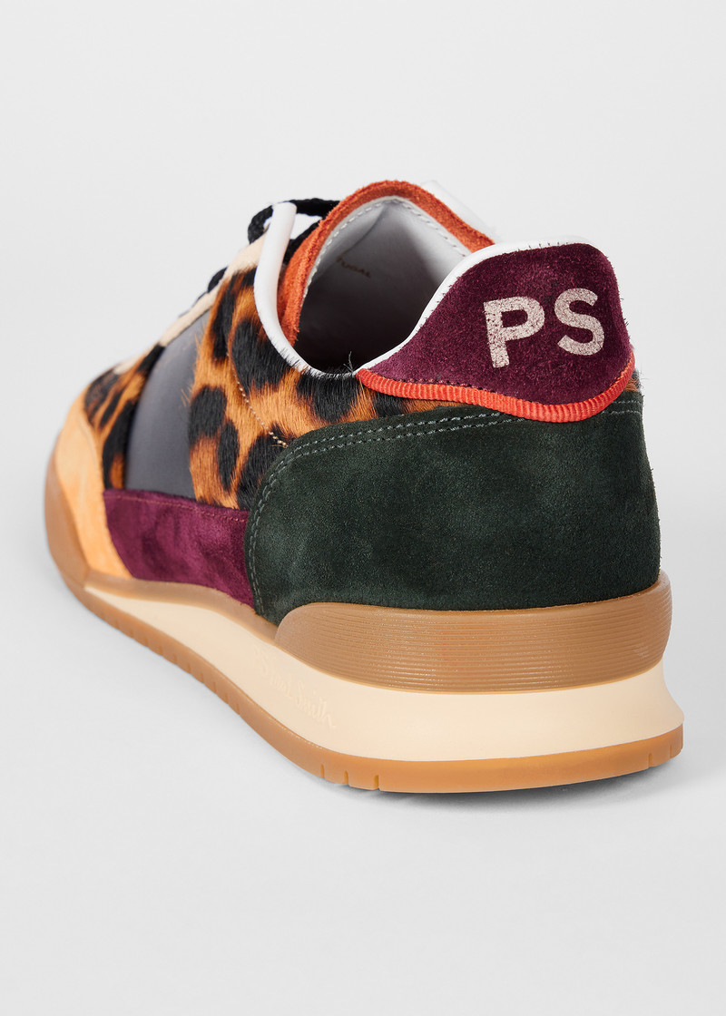 Women's Leather Leopard 'Dover' Retro Gum Trainers 4