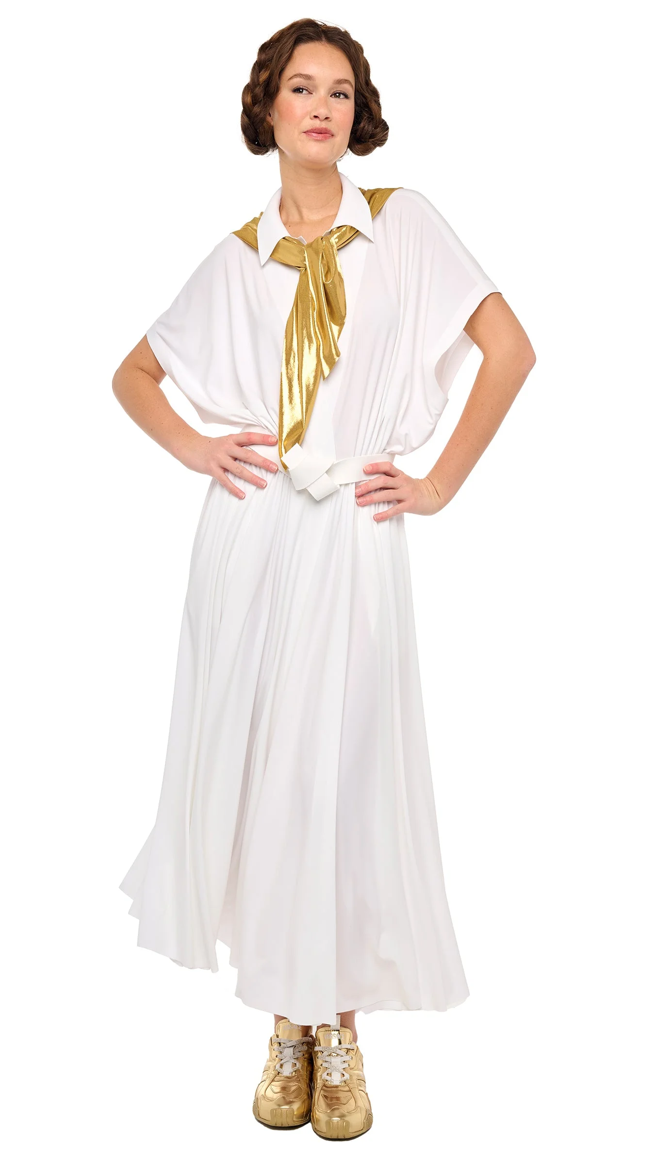 OVERSIZED SLEEVELESS NK FLARED DRESS - 1