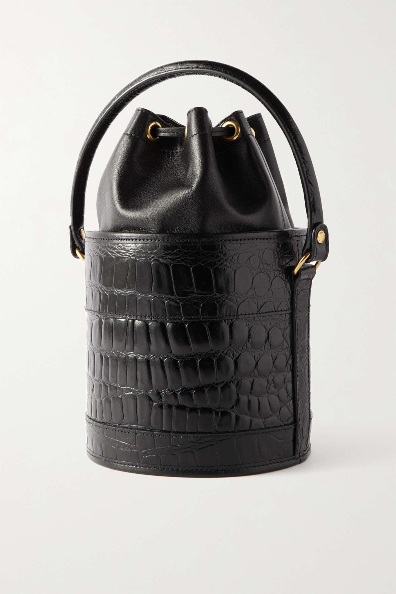 Bahia croc-effect leather bucket bag - 3