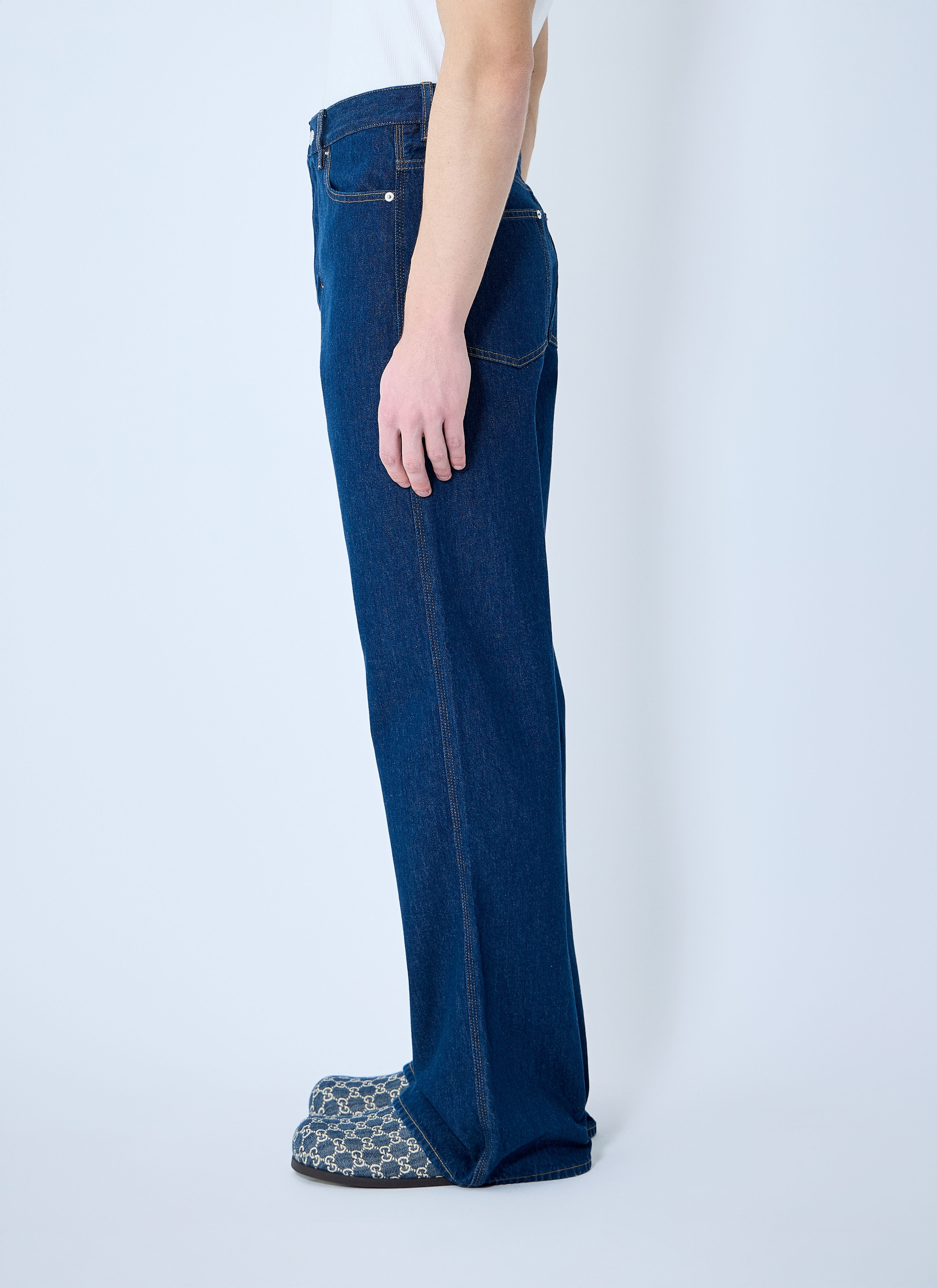 Denim Jeans With Embroidery - 3