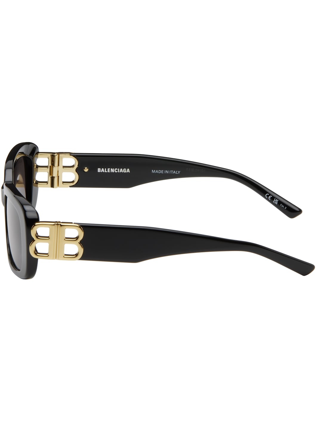 Black Rectangular Sunglasses - 3