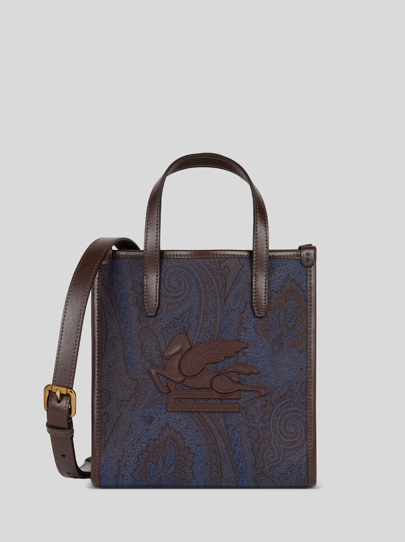 SMALL LOVE TROTTER BAG WITH BLUE PAISLEY MOTIF 1