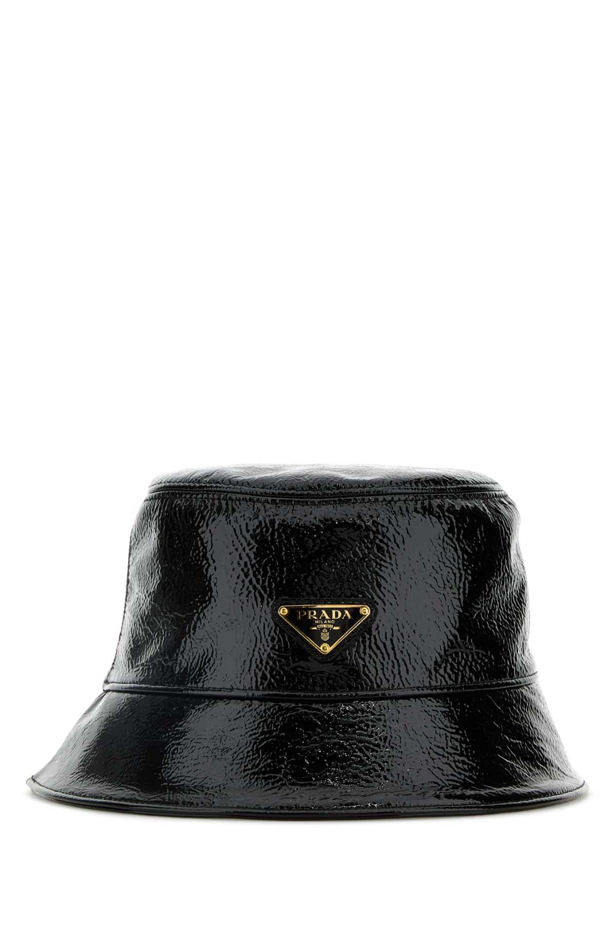 Prada Women Black Naplak Bucket Hat - 2