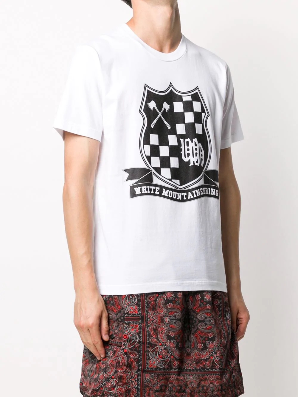 emblem-print crew neck T-Shirt  - 3