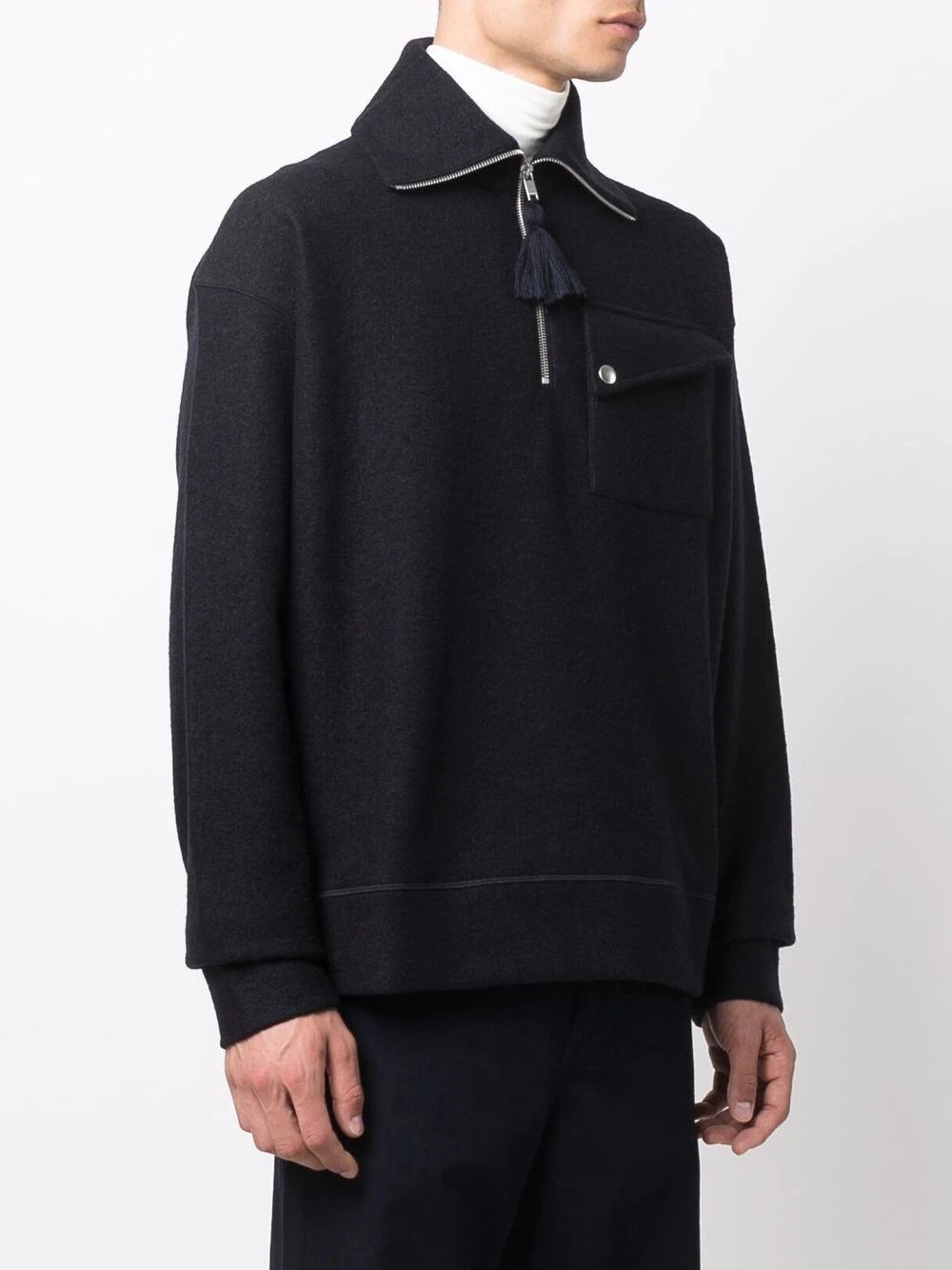 zip-fastening sweatshirt - 3