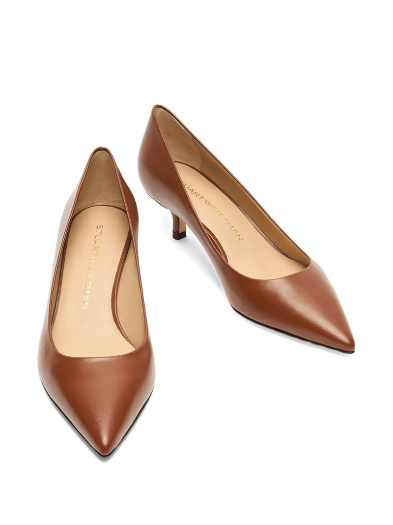50mm Stuart Power leather pointed-toe pumps 4