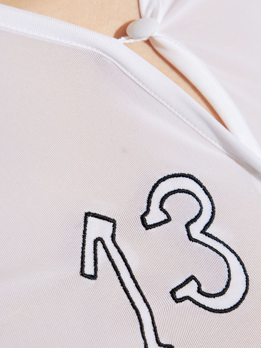 number-embroidered T-shirt - 5