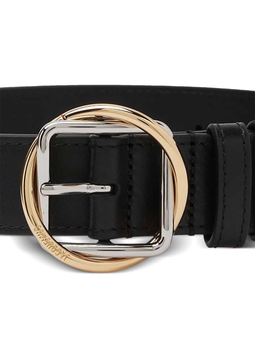 The Salon leather circle-buckle belt - 3