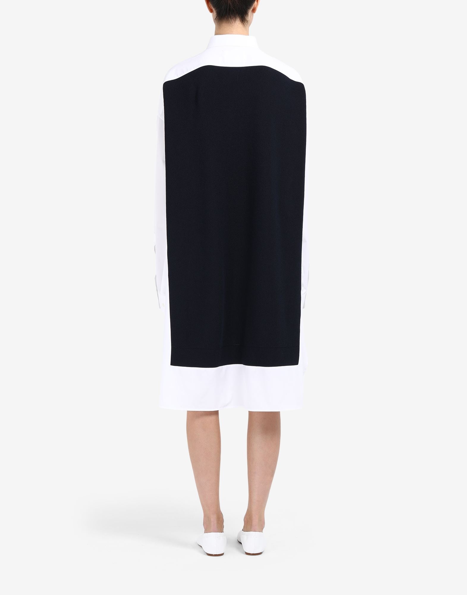 Spliced knit shirt dress - 4
