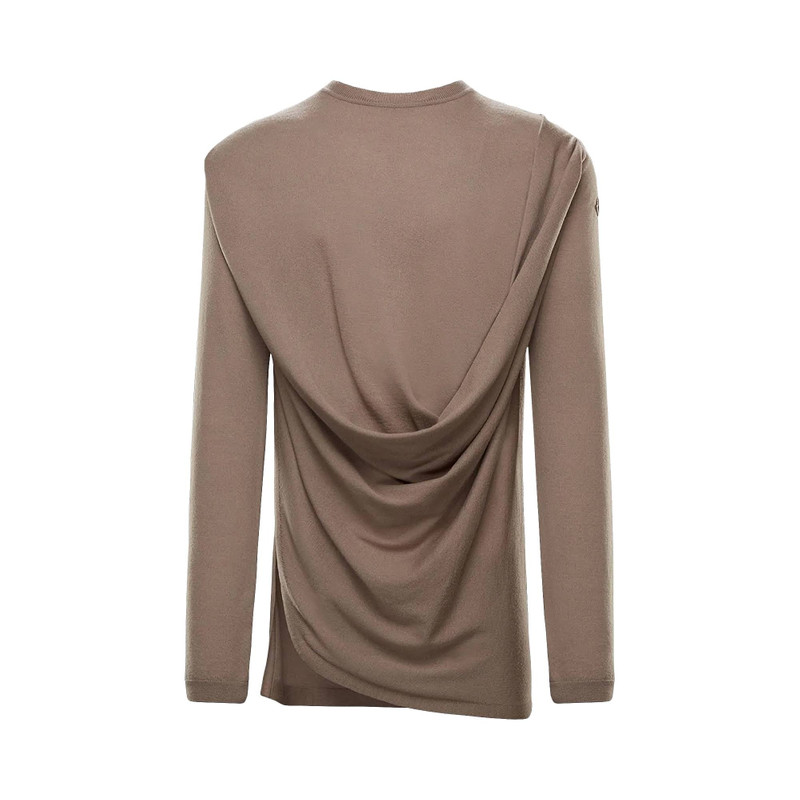 Moncler x Rick Owens Drapefront Knit Top 'Dust' 1