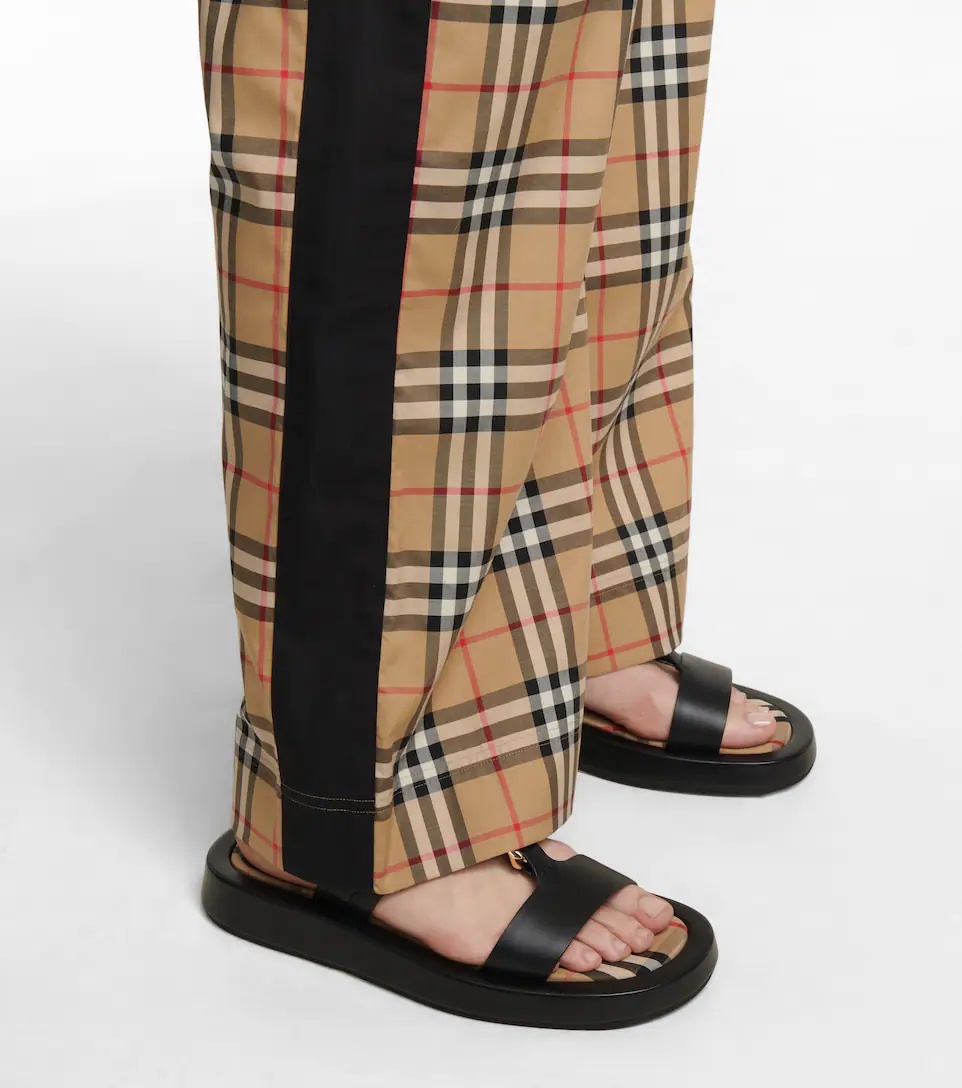 Vintage Check high-rise wide-leg sweatpants - 5