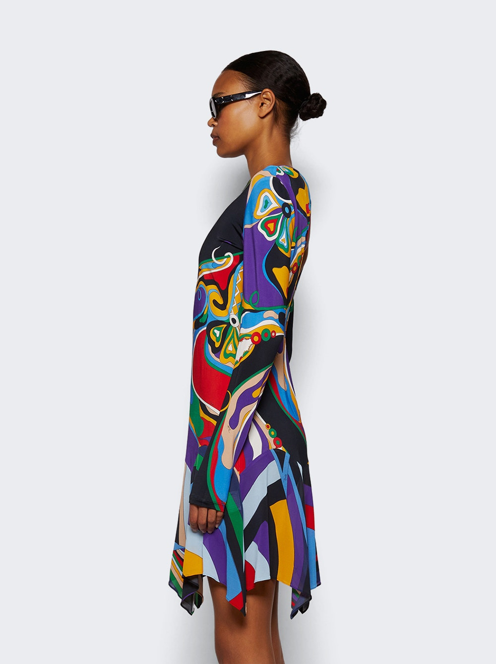 Orchidee-print Mini Dress Multicolor - 4