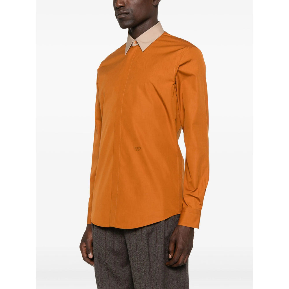 Fendi Brown Shirts Men - 4