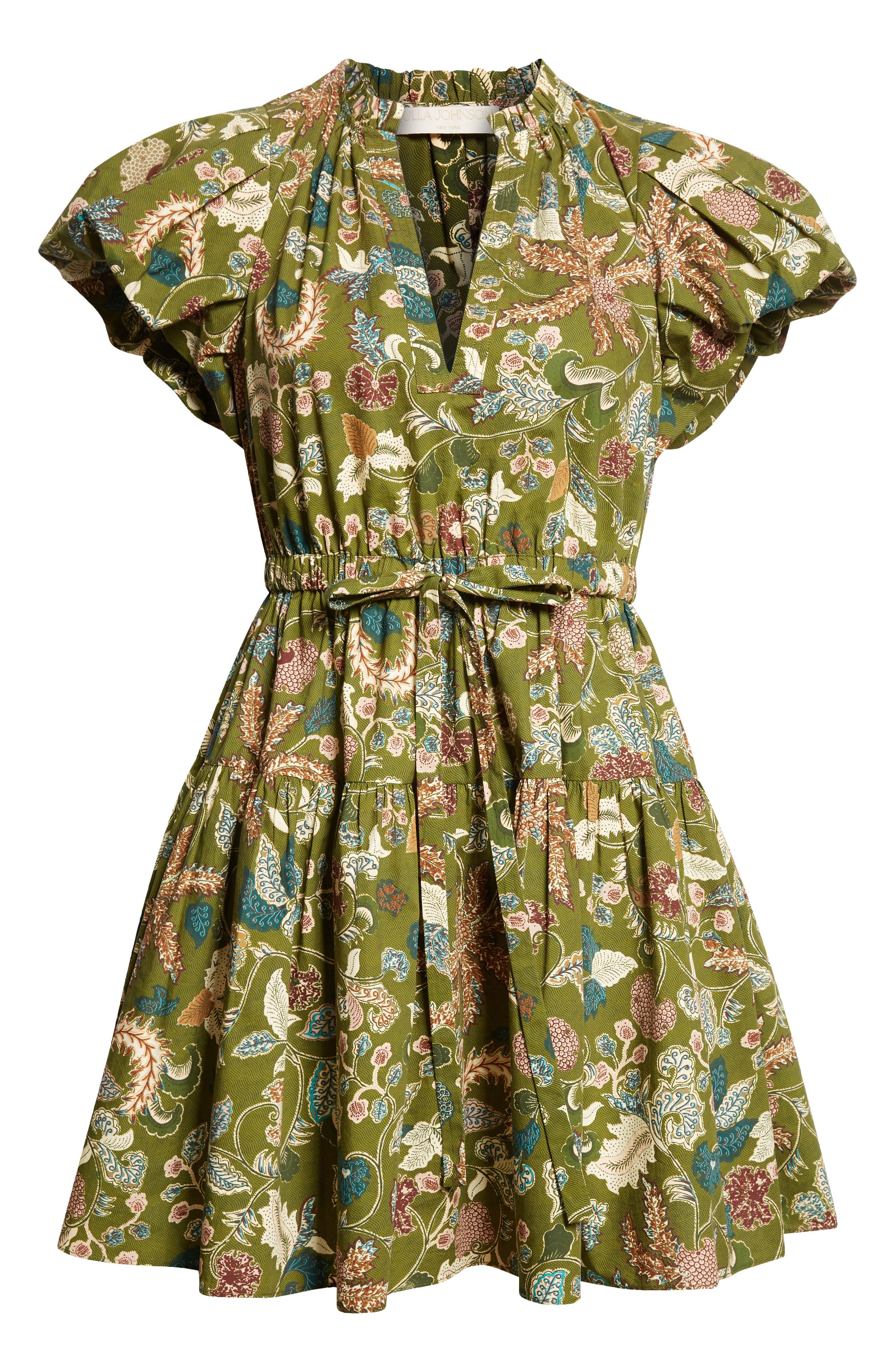 Ulla Johnson Izel Floral Print Minidress in Lichen at Nordstrom - 5