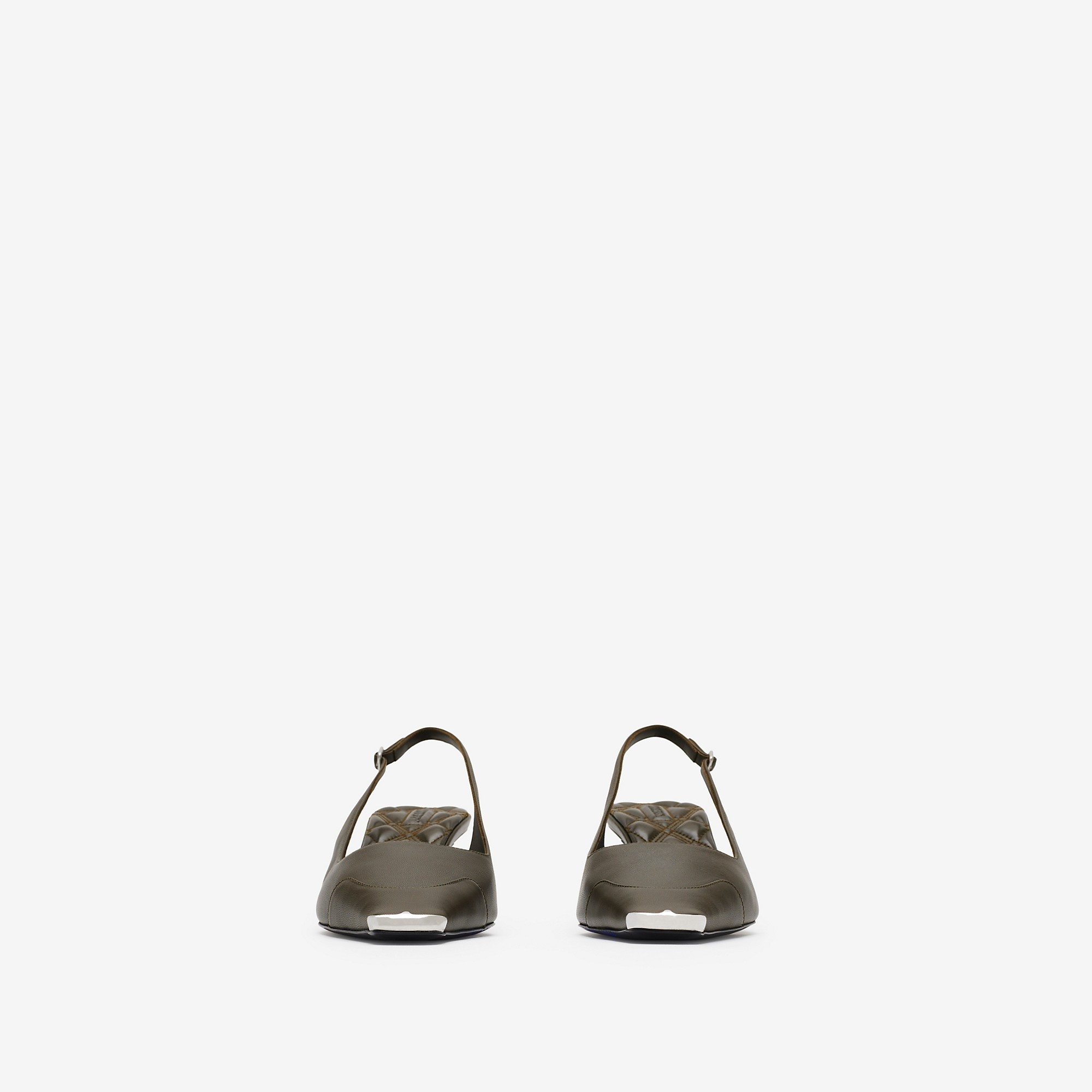 Burberry Leather Chisel Slingback Pumps | REVERSIBLE