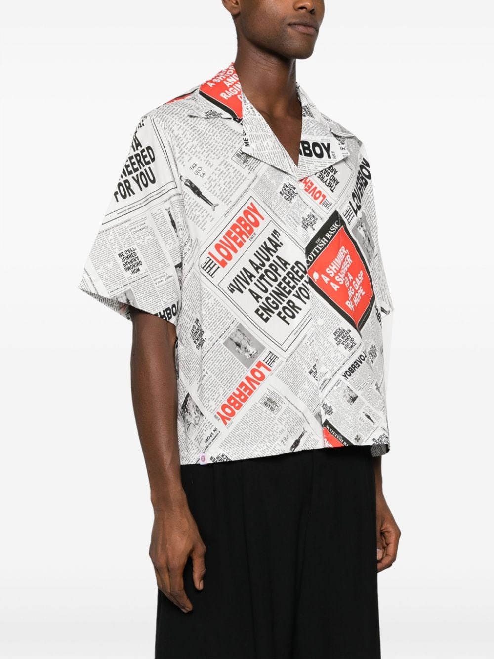 graphic-print organic cotton shirt - 4