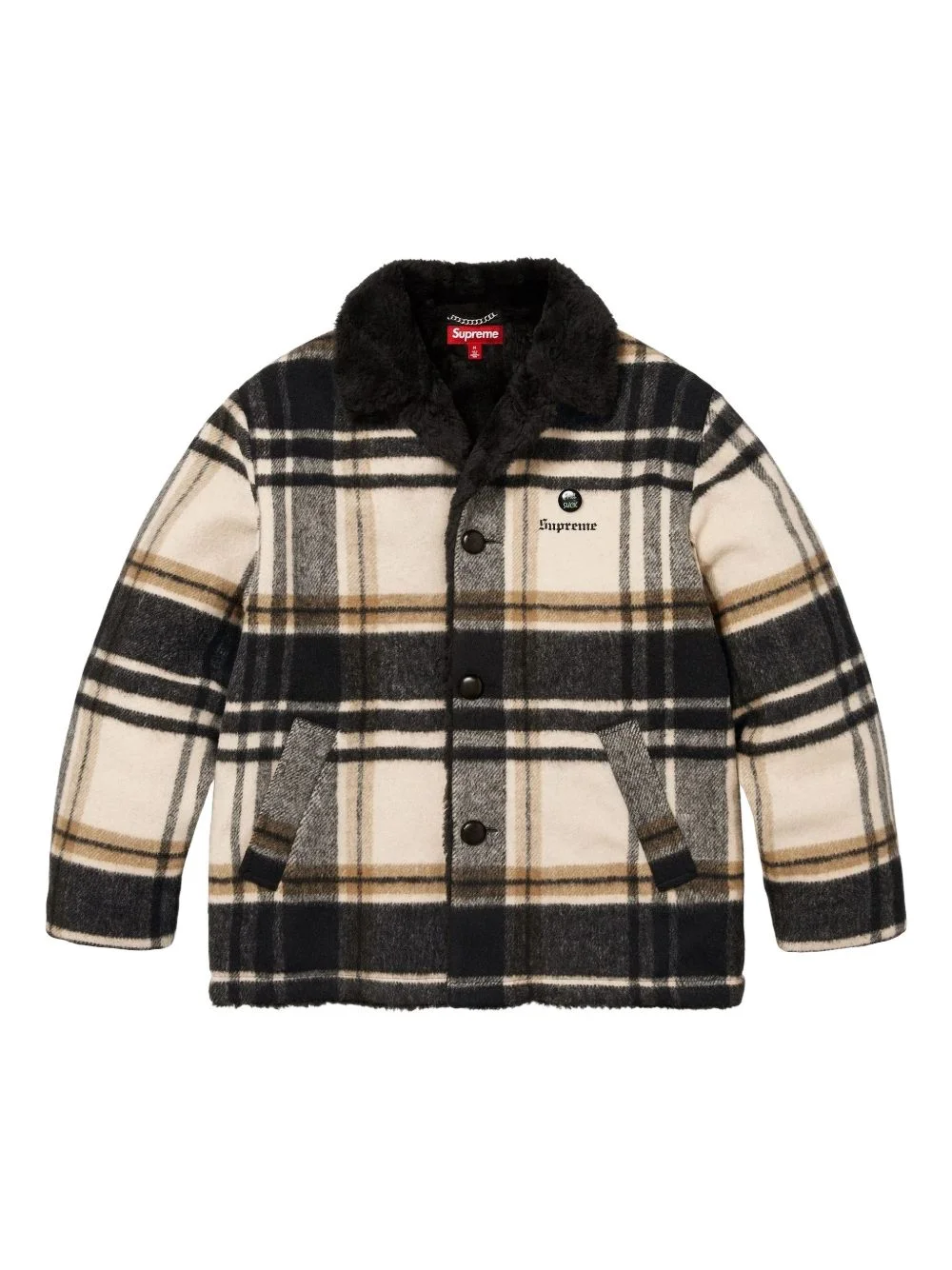 plaid-pattern jacket - 1