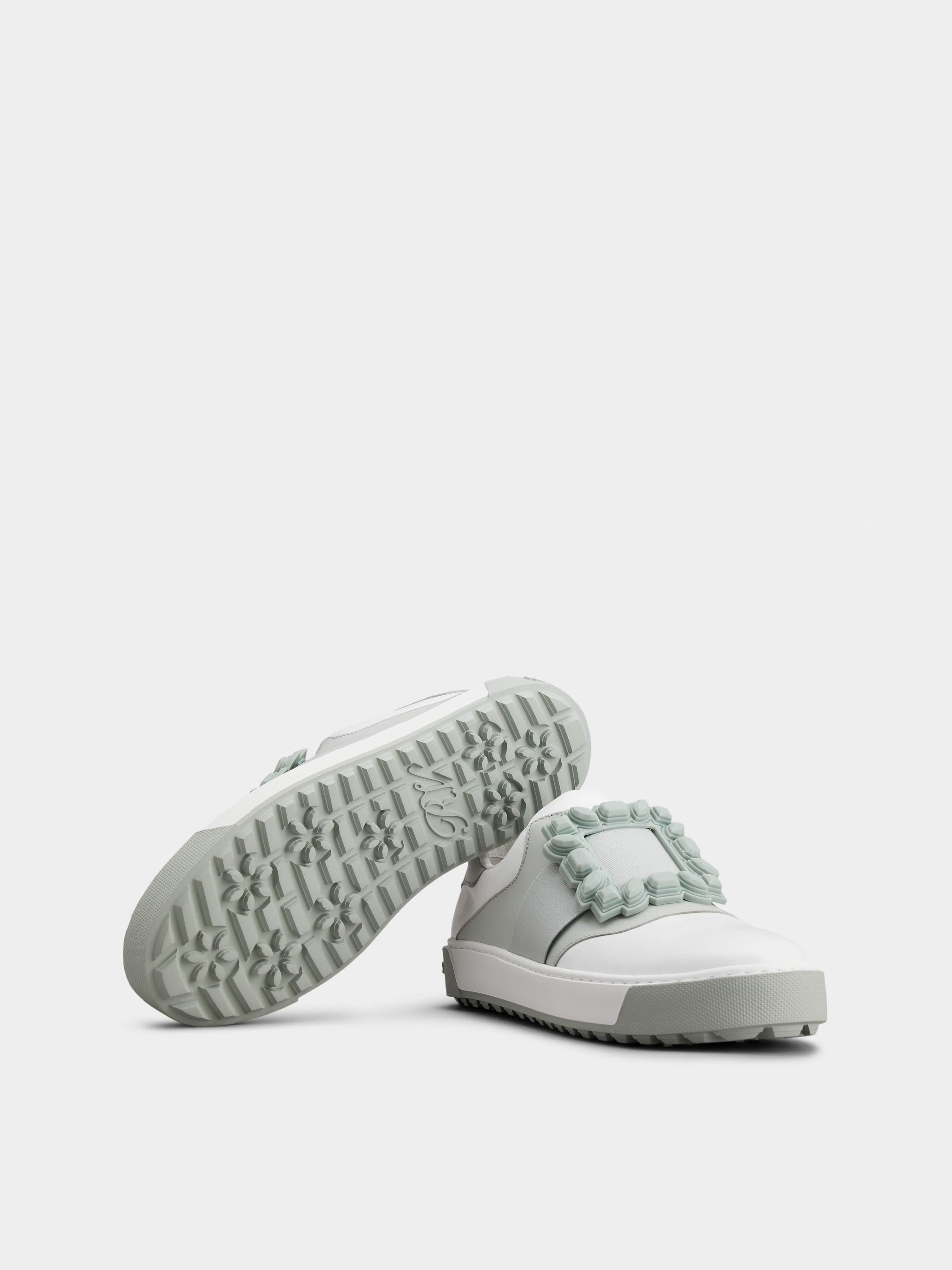 Very Vivier Rubber Buckle Sneakers in Leather - 6