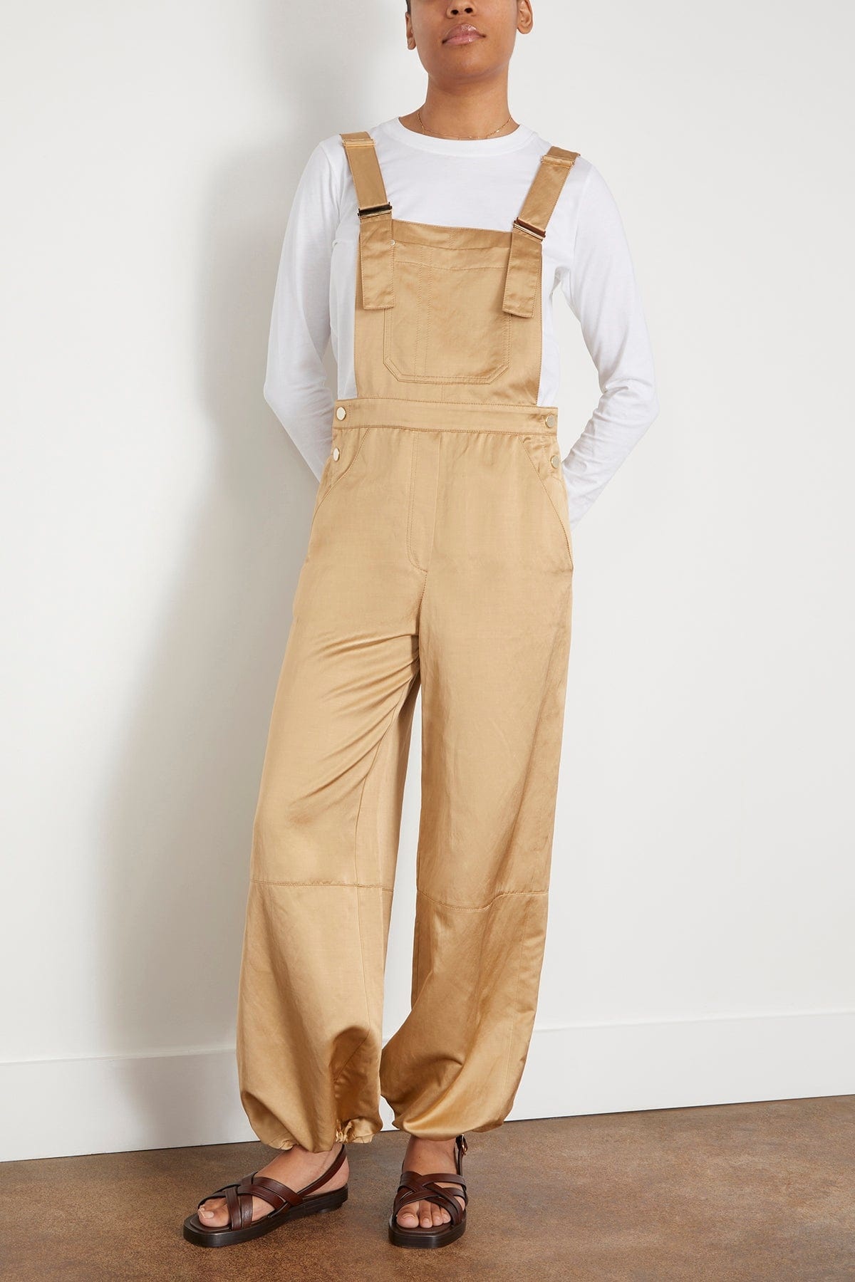 Slouchy Coolness Overall in Warm Beige - 3