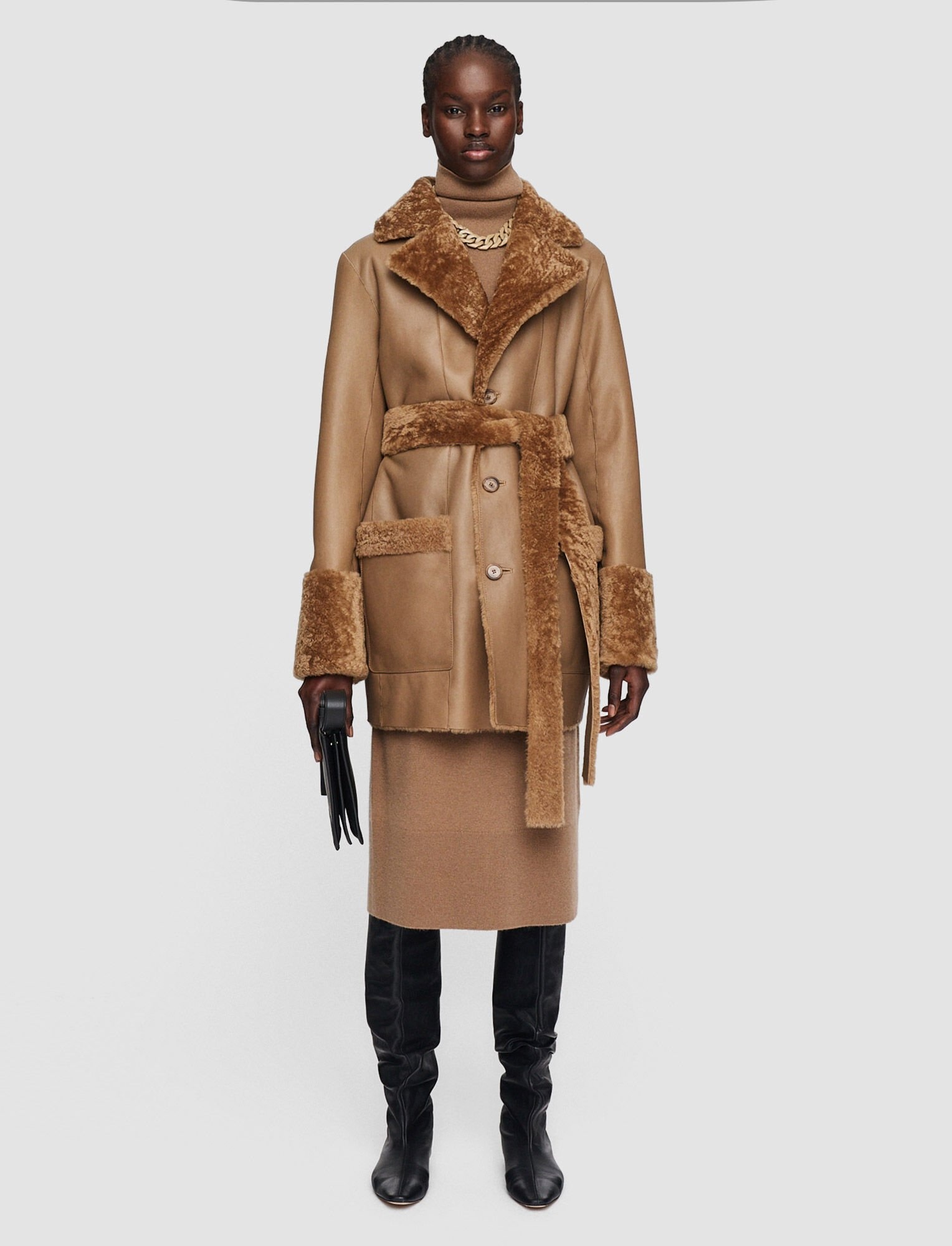 Leman Reversible Shearling Coat - 2