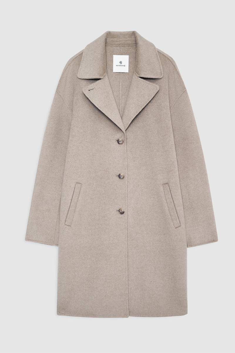 Portia Coat - Oatmeal Melange Cashmere Blend 1