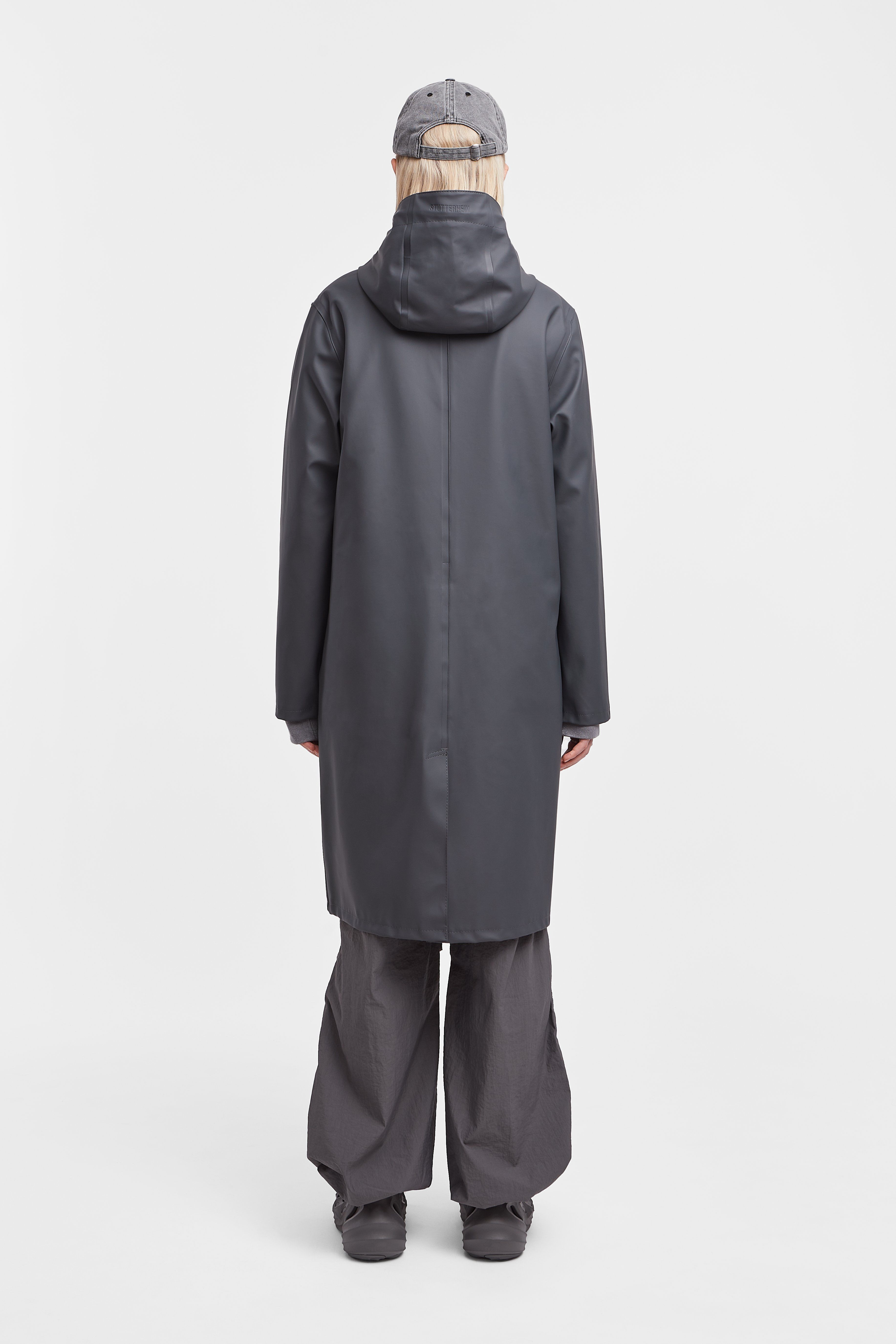 Stockholm Long Raincoat Charcoal - 4