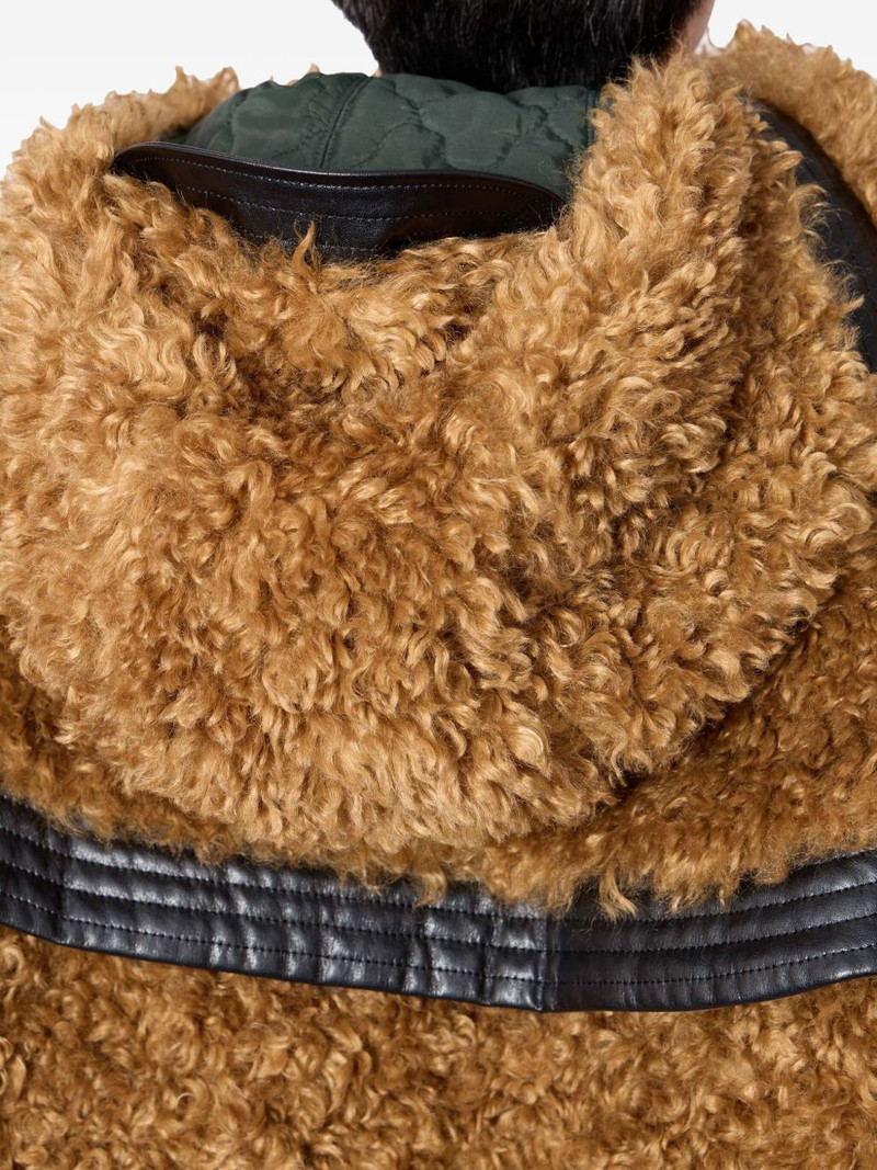 leather-trimmed jacket 4