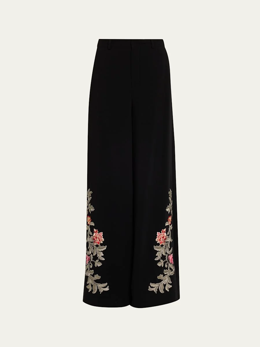 Rococo Embroidered Pants - 1