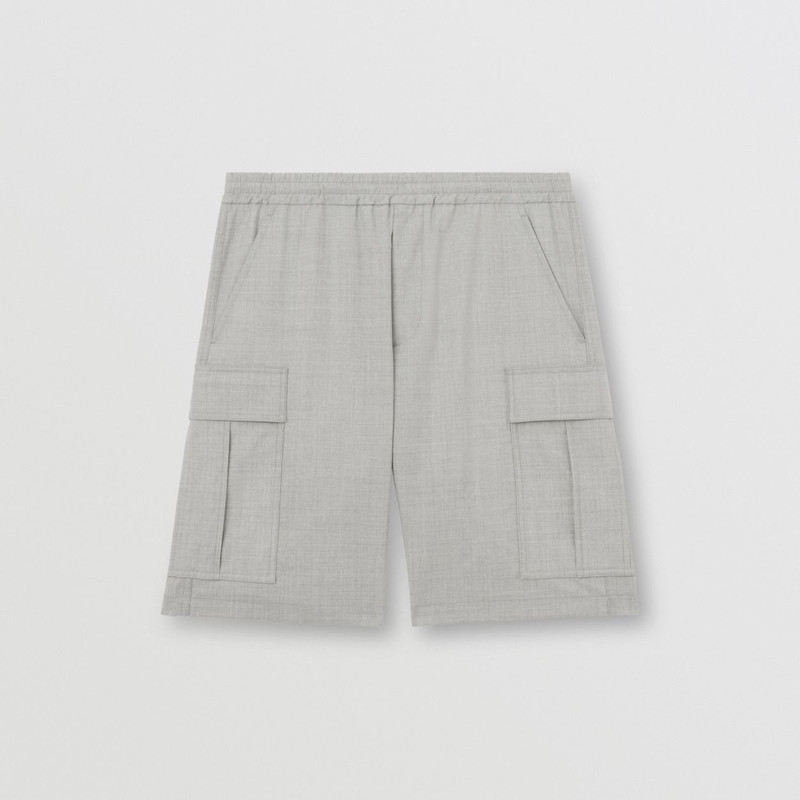 Monogram Motif Wool Cargo Shorts 1