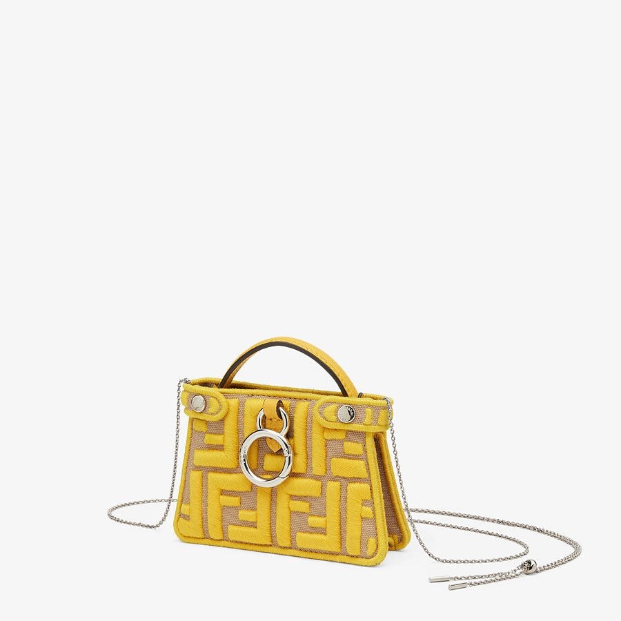 Yellow FF canvas charm - 2