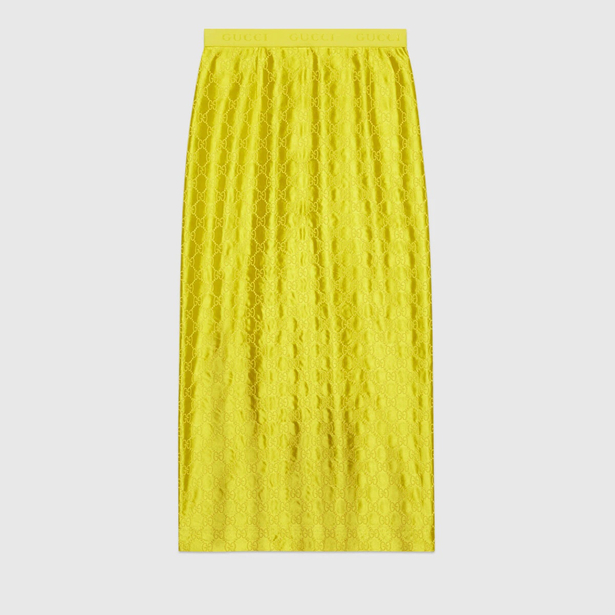 GG embroidered silk skirt - 1
