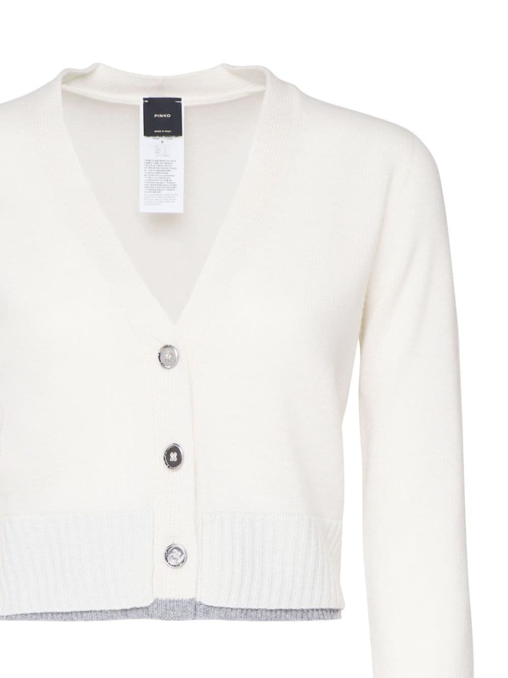 logo-patch cardigan - 3