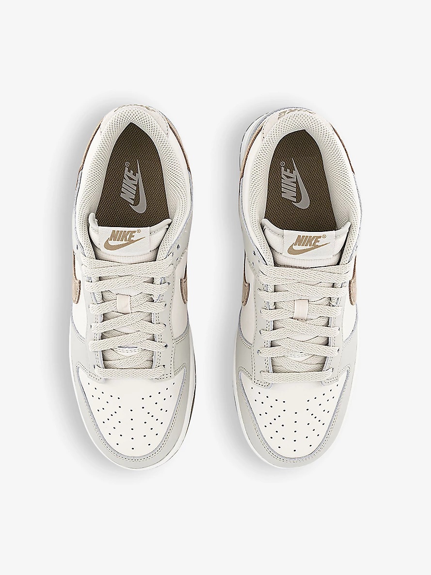 Dunk Low panelled leather low-top trainers - 2