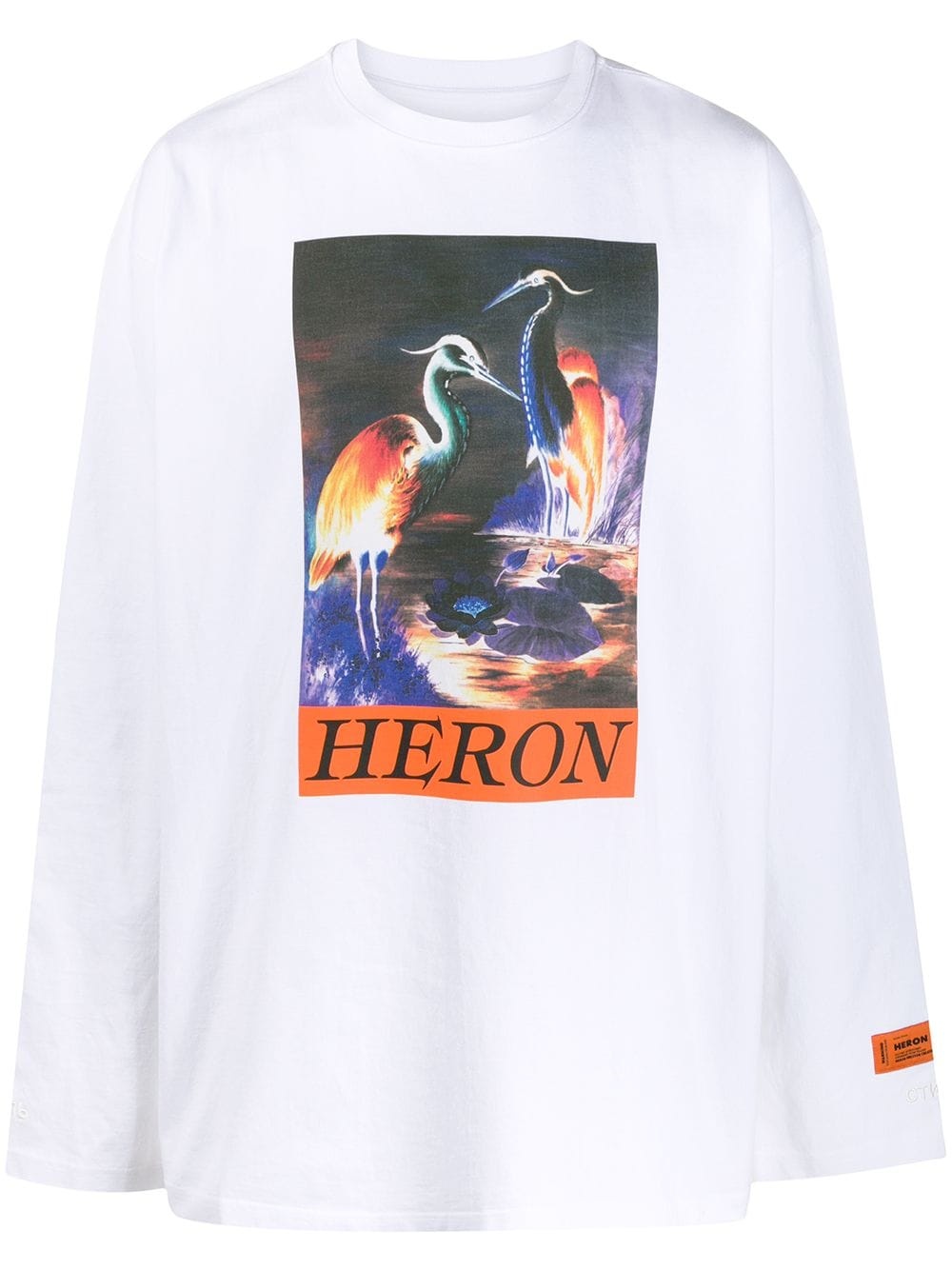 long sleeve heron print jumper - 1