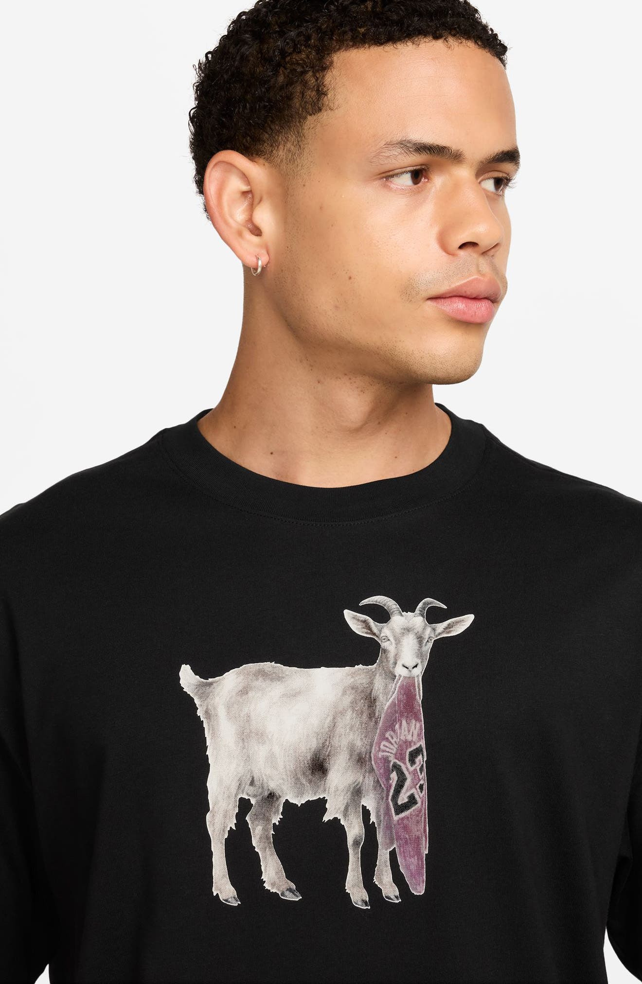 Jordan GOAT Graphic T-Shirt in Black/White at Nordstrom - 3