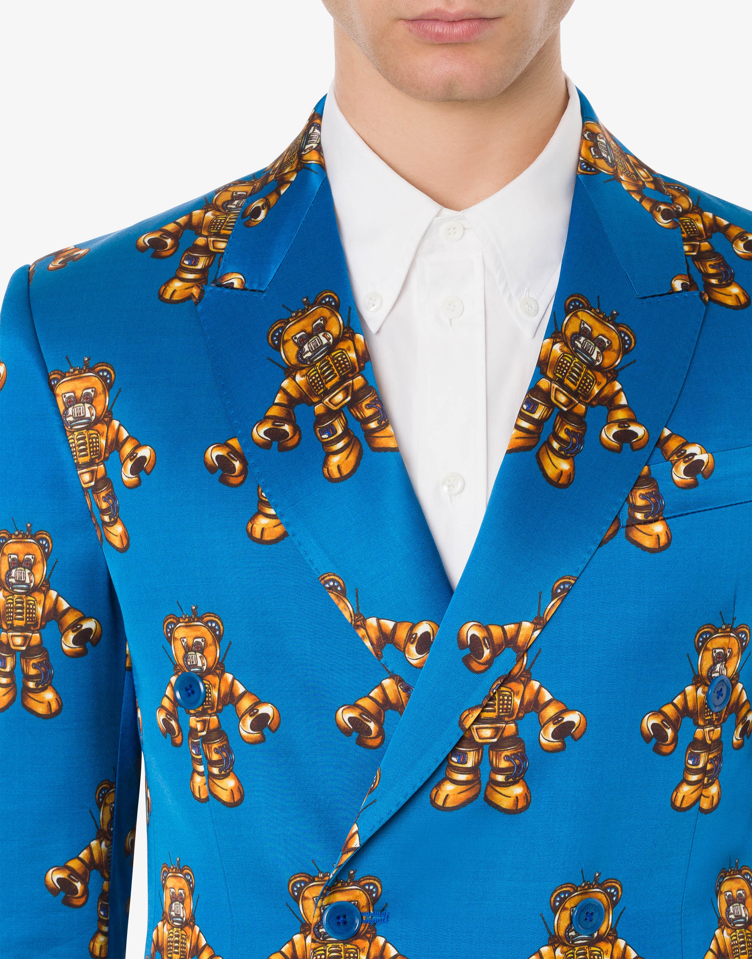 ROBOT BEAR VISCOSE AND WOOL JACKET - 4